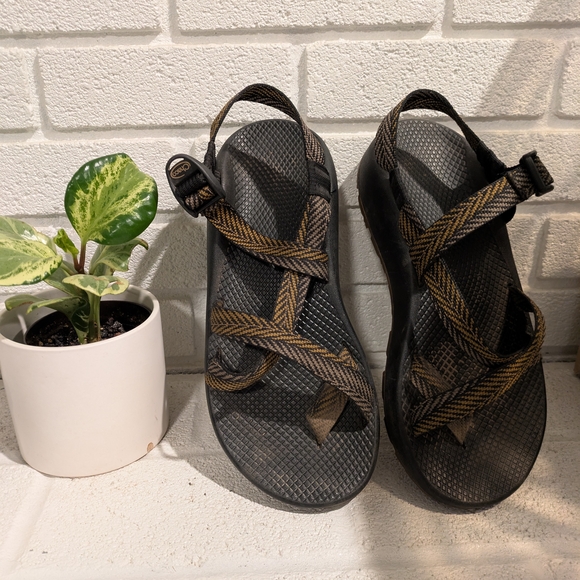 Chaco Black and Tan Sandals - Picture 1 of 3